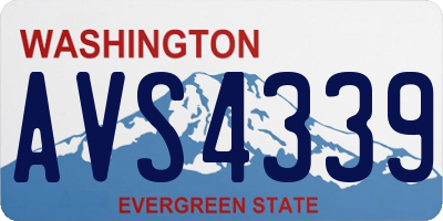 WA license plate AVS4339