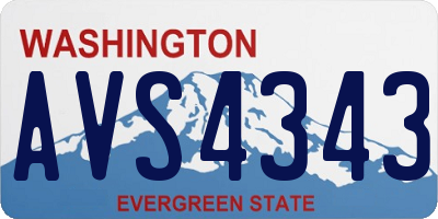 WA license plate AVS4343