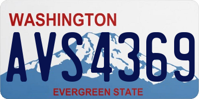 WA license plate AVS4369