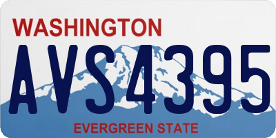 WA license plate AVS4395