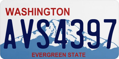 WA license plate AVS4397