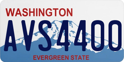 WA license plate AVS4400
