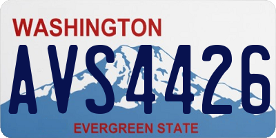 WA license plate AVS4426