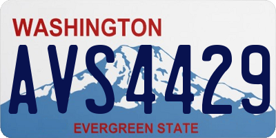 WA license plate AVS4429