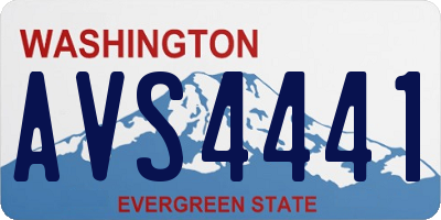 WA license plate AVS4441