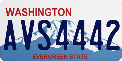WA license plate AVS4442
