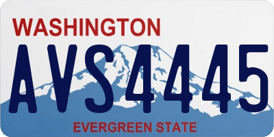 WA license plate AVS4445