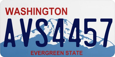 WA license plate AVS4457