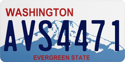 WA license plate AVS4471