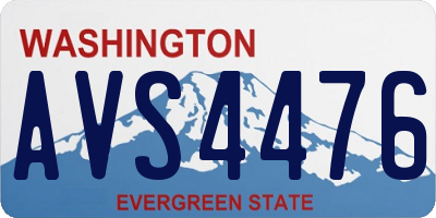 WA license plate AVS4476