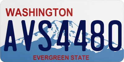 WA license plate AVS4480