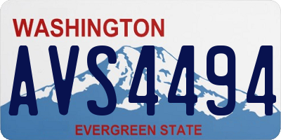 WA license plate AVS4494
