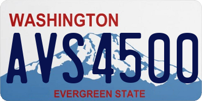 WA license plate AVS4500