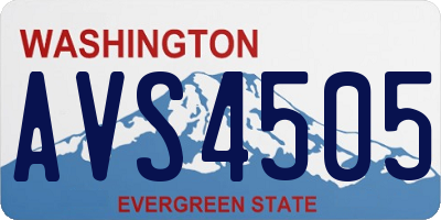 WA license plate AVS4505
