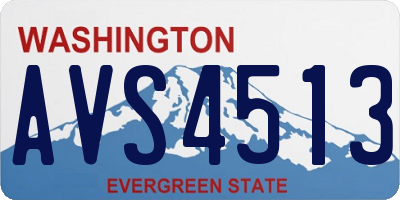WA license plate AVS4513