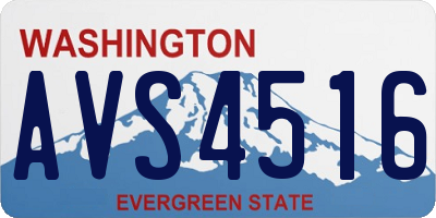WA license plate AVS4516