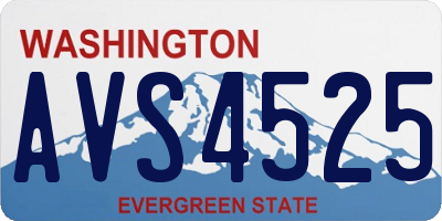 WA license plate AVS4525