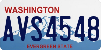 WA license plate AVS4548