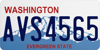 WA license plate AVS4565