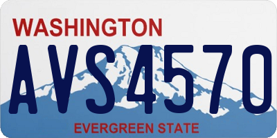 WA license plate AVS4570