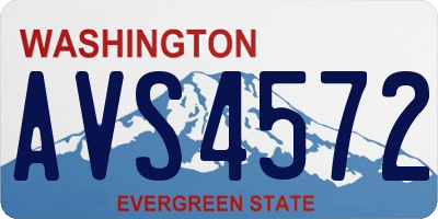 WA license plate AVS4572