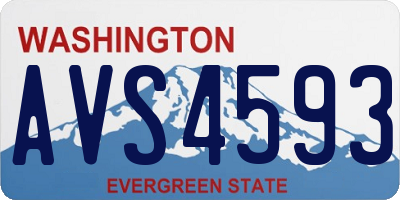 WA license plate AVS4593