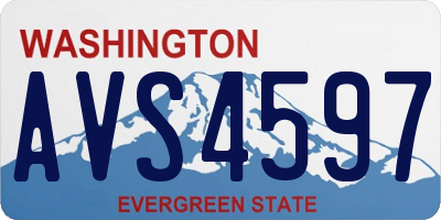 WA license plate AVS4597