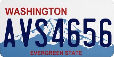WA license plate AVS4656