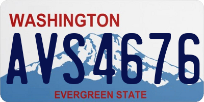 WA license plate AVS4676