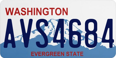 WA license plate AVS4684