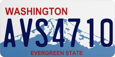 WA license plate AVS4710