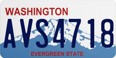 WA license plate AVS4718