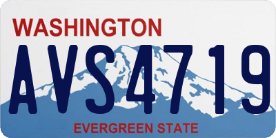 WA license plate AVS4719