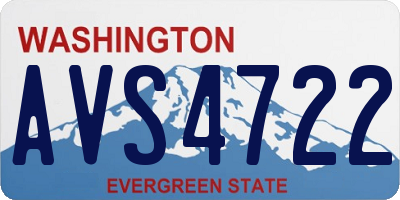 WA license plate AVS4722