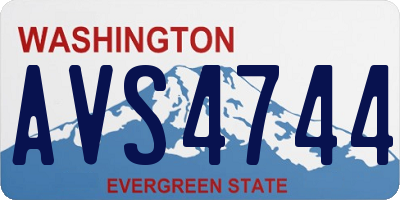 WA license plate AVS4744