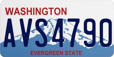 WA license plate AVS4790