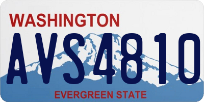 WA license plate AVS4810