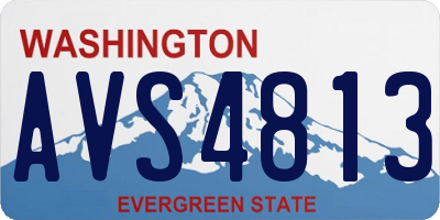 WA license plate AVS4813