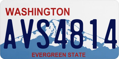 WA license plate AVS4814