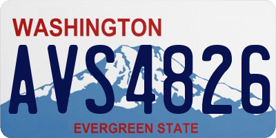WA license plate AVS4826