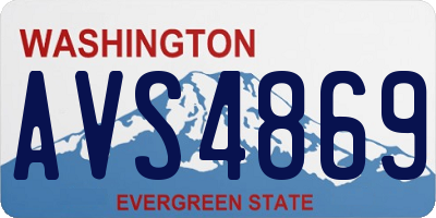 WA license plate AVS4869