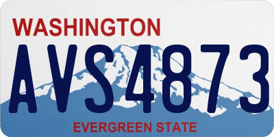 WA license plate AVS4873