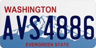 WA license plate AVS4886