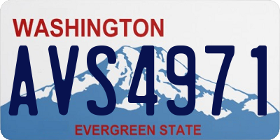 WA license plate AVS4971