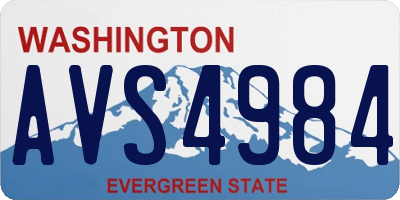WA license plate AVS4984