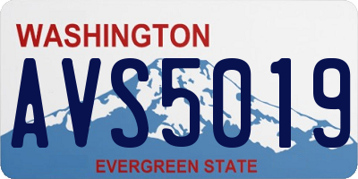 WA license plate AVS5019
