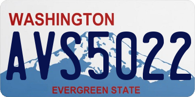 WA license plate AVS5022