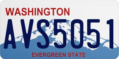 WA license plate AVS5051