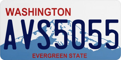 WA license plate AVS5055