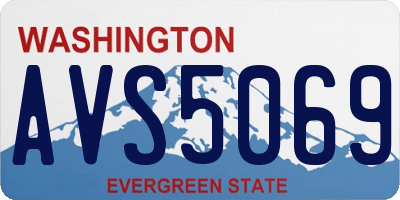 WA license plate AVS5069